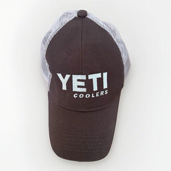 Yeti Coolers Mesh Trucker Snapback Hat Cap Baseball Outdoor Hike Unisex Black - Picture 1 of 9